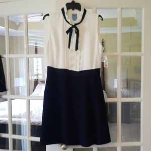 CeCe dress NWT size 12 beautiful navy and cream.